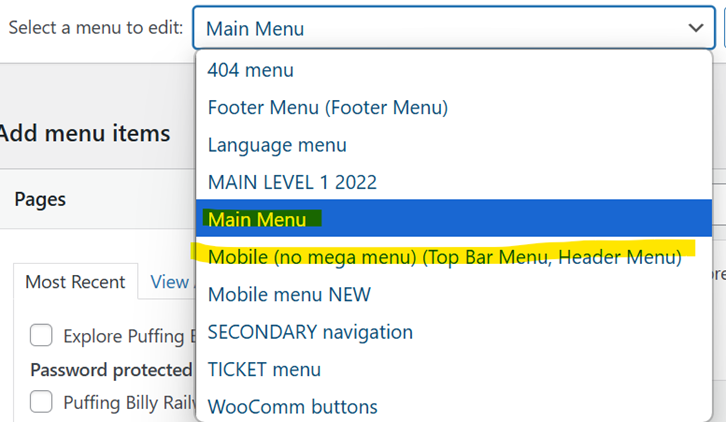 A screenshot of a menu

AI-generated content may be incorrect.